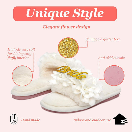 Women’S I Do Slippers Bride Slippers Bride to Be Wedding Bridal Shower Bachelorette Party Engagement Bridesmaid Honeymoon Gifts for Her