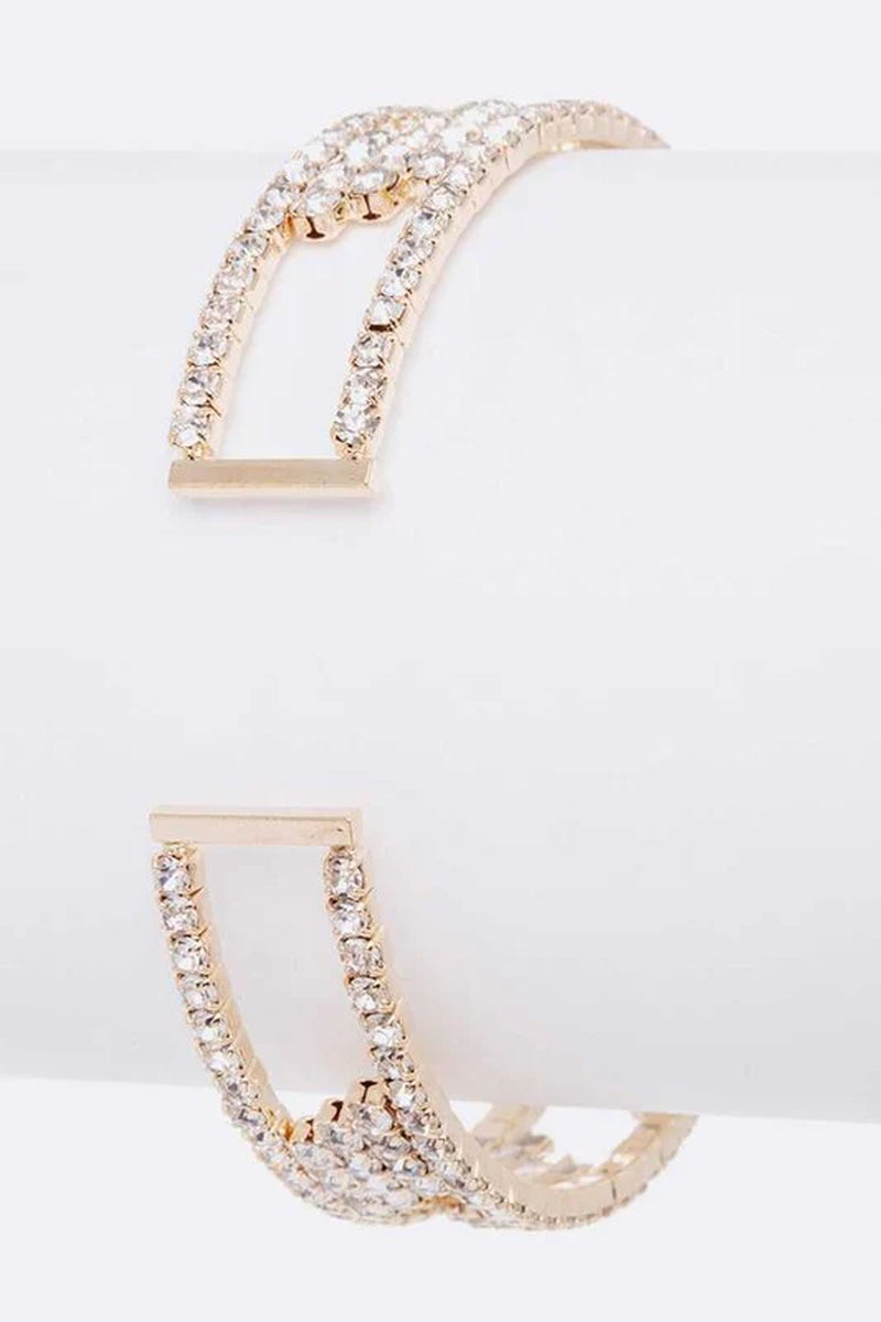 Rhinestone Bridal Open Cuff