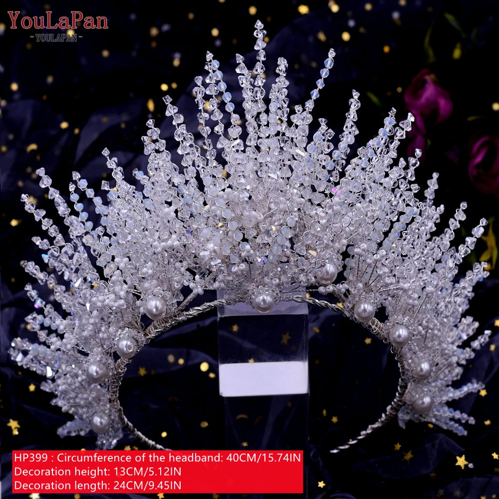 HP193 Bride Crown Bridal Tiara Wedding Hair Crown Bride Crown Bridal Wedding Hair Jewelry Princess Diadem Accessories