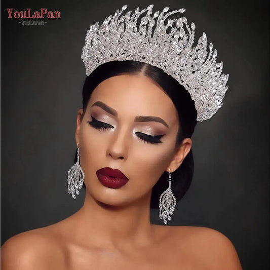 Wedding Tiara Rhinestone Headband Bridal Crown Woman Hair Ornaments Wedding Hair Accessories Brides Headdress HP374
