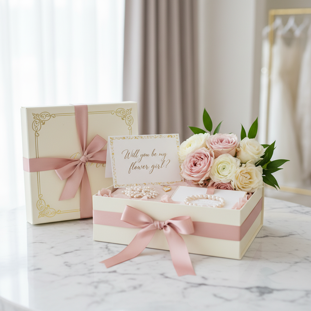Flower Girl Proposal Box Gift Set