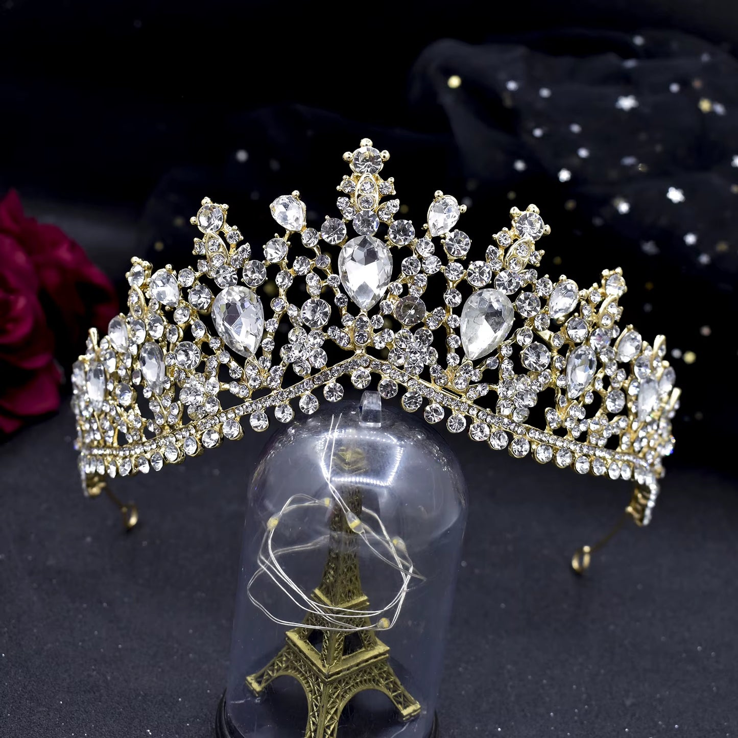 A195 Luxury Wedding Crown for Bride Tiaras Rhinestone Hair Jewelry Gifts Crystal Hair Accessories Women Headband Bridal Headwear