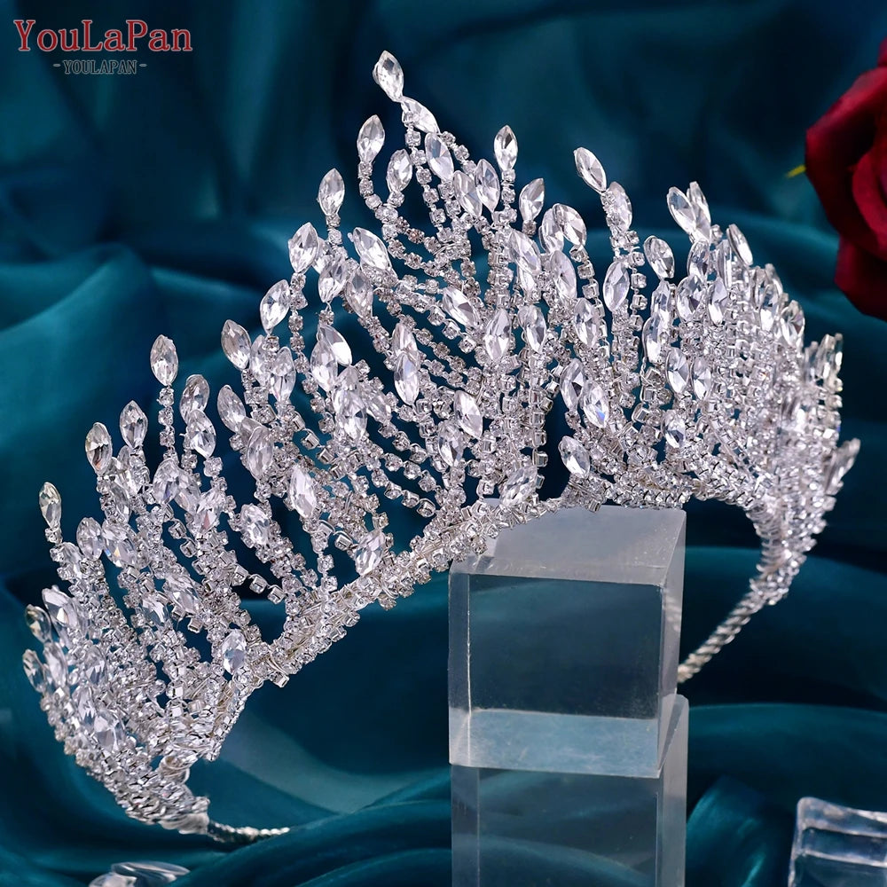 Wedding Tiara Rhinestone Headband Bridal Crown Woman Hair Ornaments Wedding Hair Accessories Brides Headdress HP374