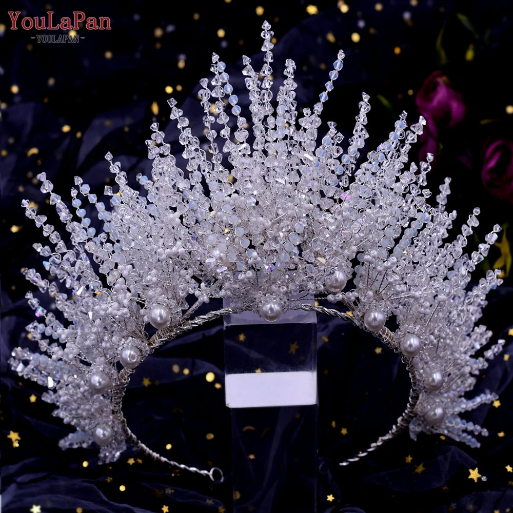 Wedding Tiara Rhinestone Headband Bridal Crown Woman Hair Ornaments Wedding Hair Accessories Brides Headdress HP374