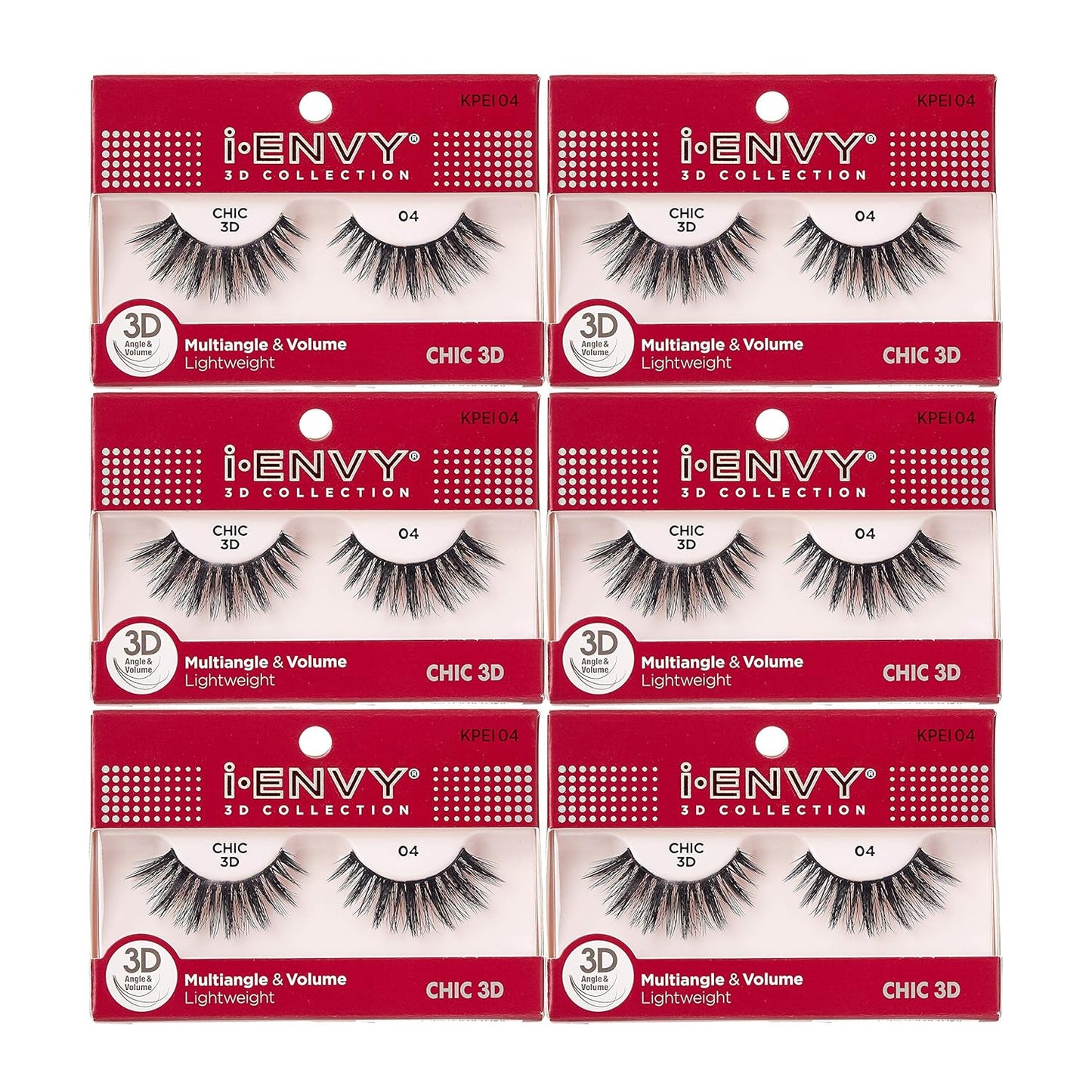 I-Envy 3D Glam Collection Multi-Angle & Volume (6 PACK, KPEI06)