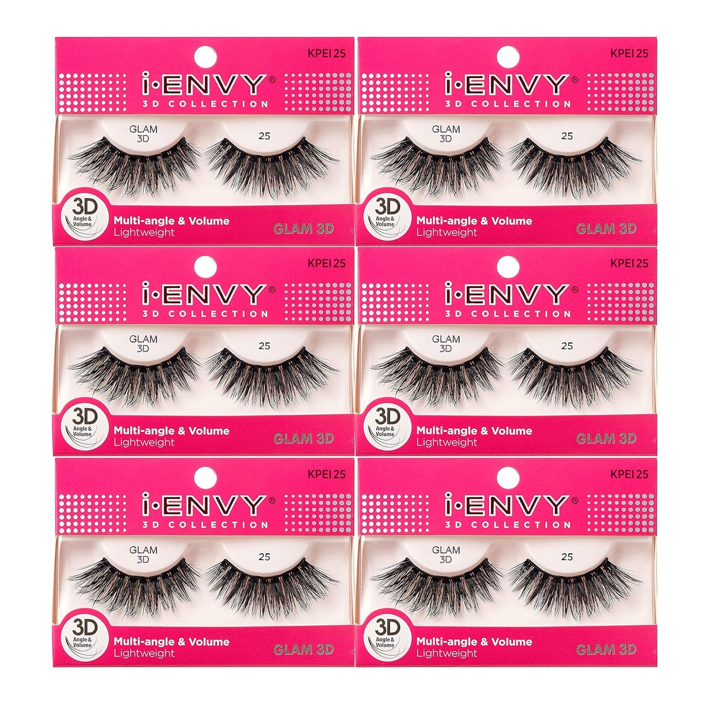 I-Envy 3D Glam Collection Multi-Angle & Volume (6 PACK, KPEI06)