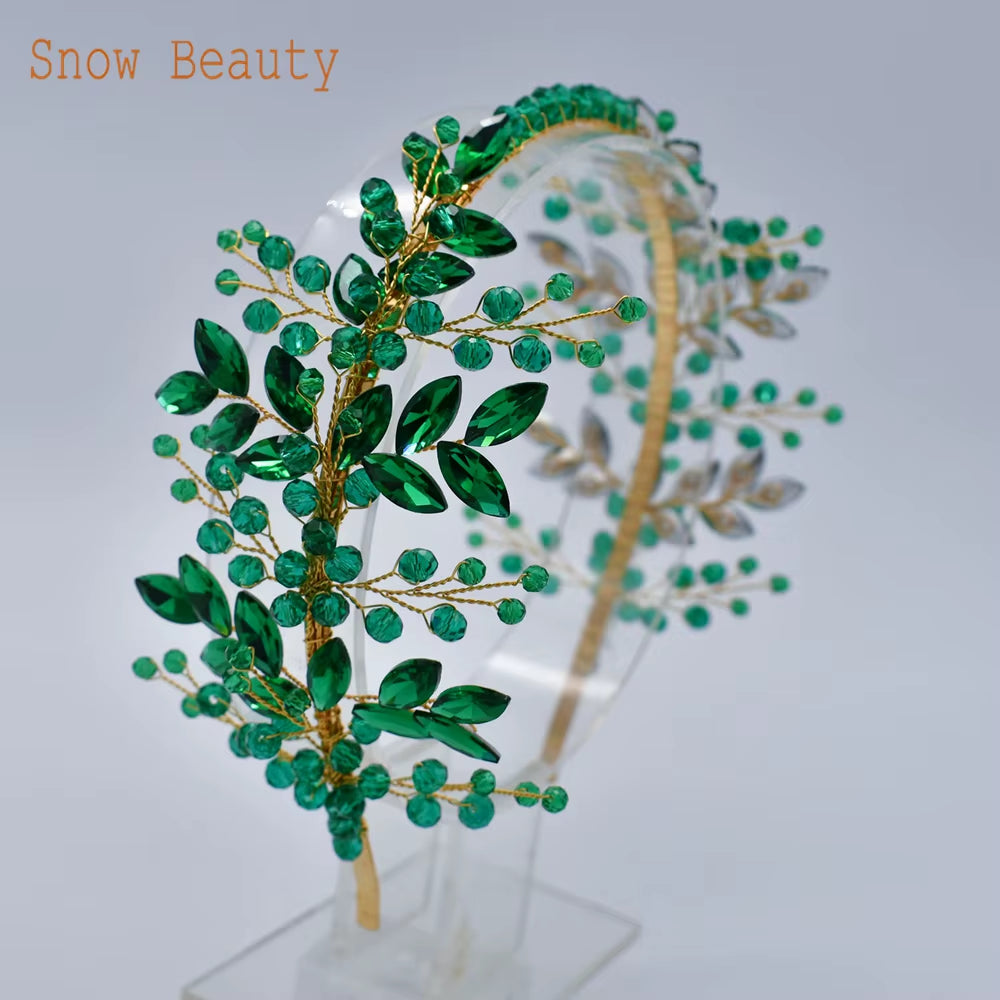 A315 Crystal Bridal Headdress Design Headpiece for Women Tiaras Wedding Headbands Pageant Prom Wedding Hair Jewelry Queen Crown