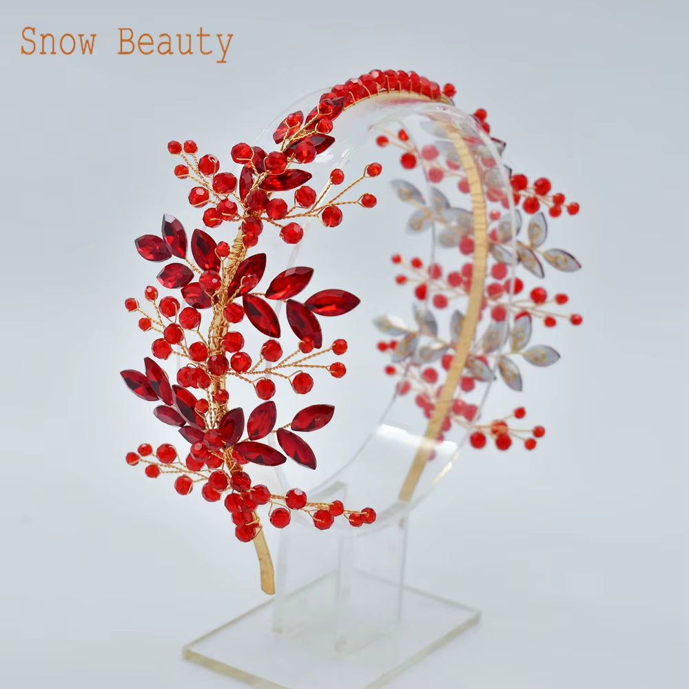 A315 Crystal Bridal Headdress Design Headpiece for Women Tiaras Wedding Headbands Pageant Prom Wedding Hair Jewelry Queen Crown