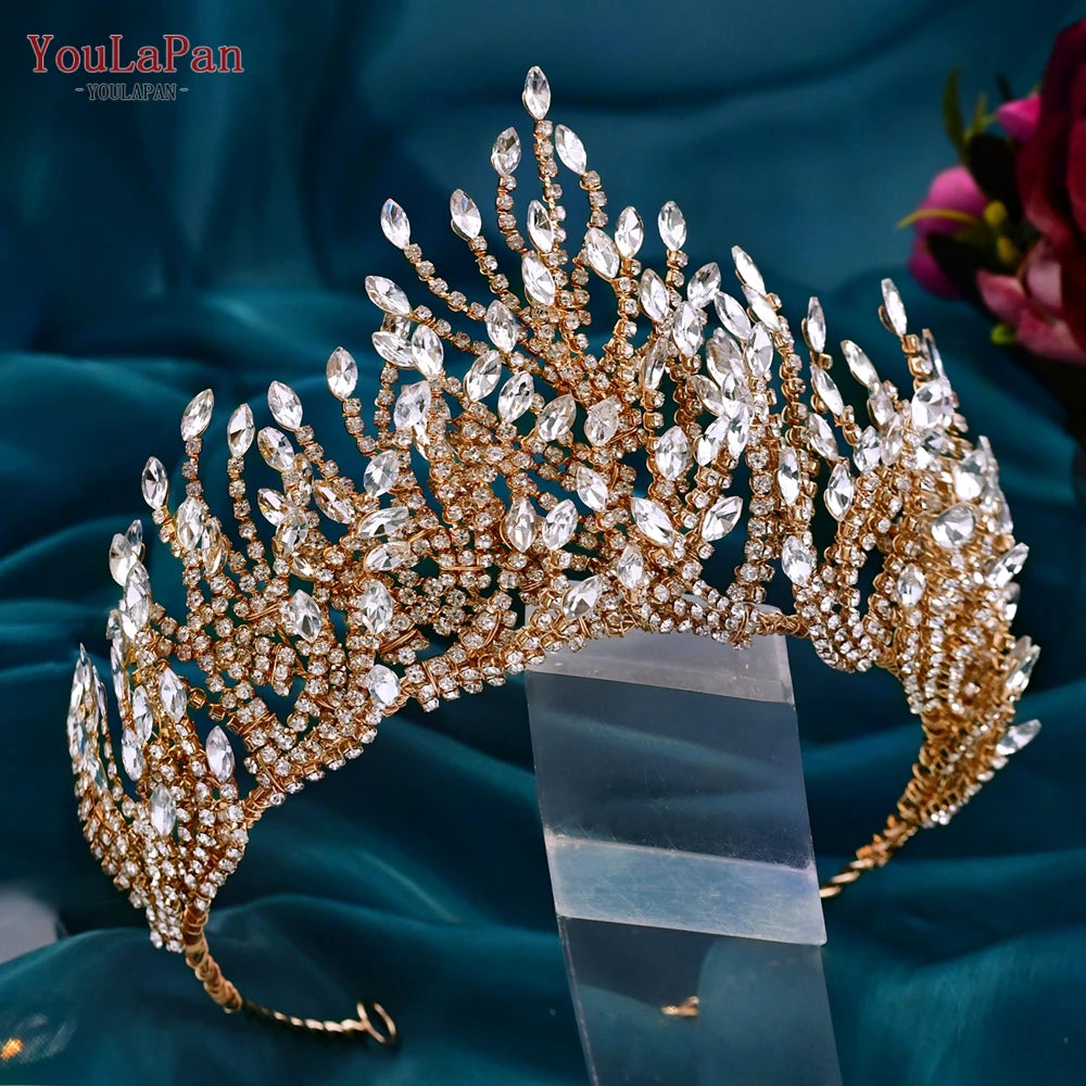 HP193 Bride Crown Bridal Tiara Wedding Hair Crown Bride Crown Bridal Wedding Hair Jewelry Princess Diadem Accessories