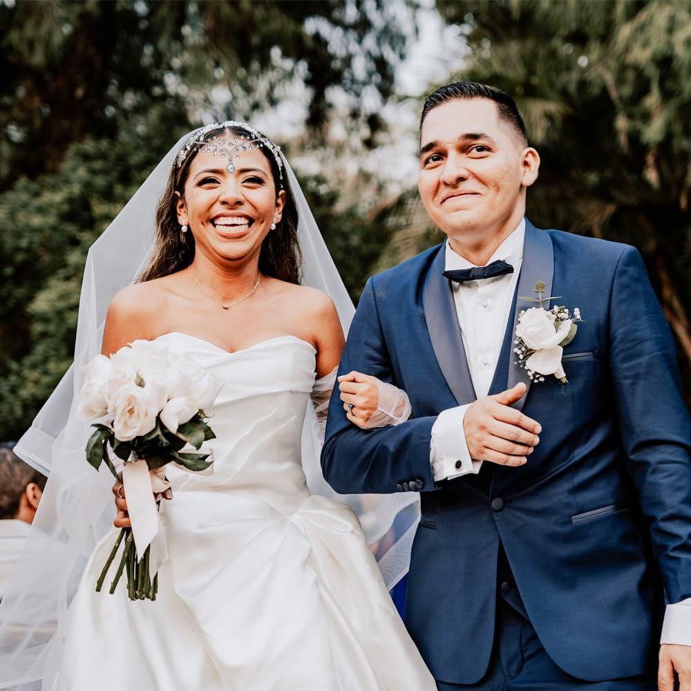 Wedding Hair Accessories for Brides, Rhinestone Forehead Headpiece, Rhinestone Bridal Headband Bridal Headpieces for Wedding (Silver)