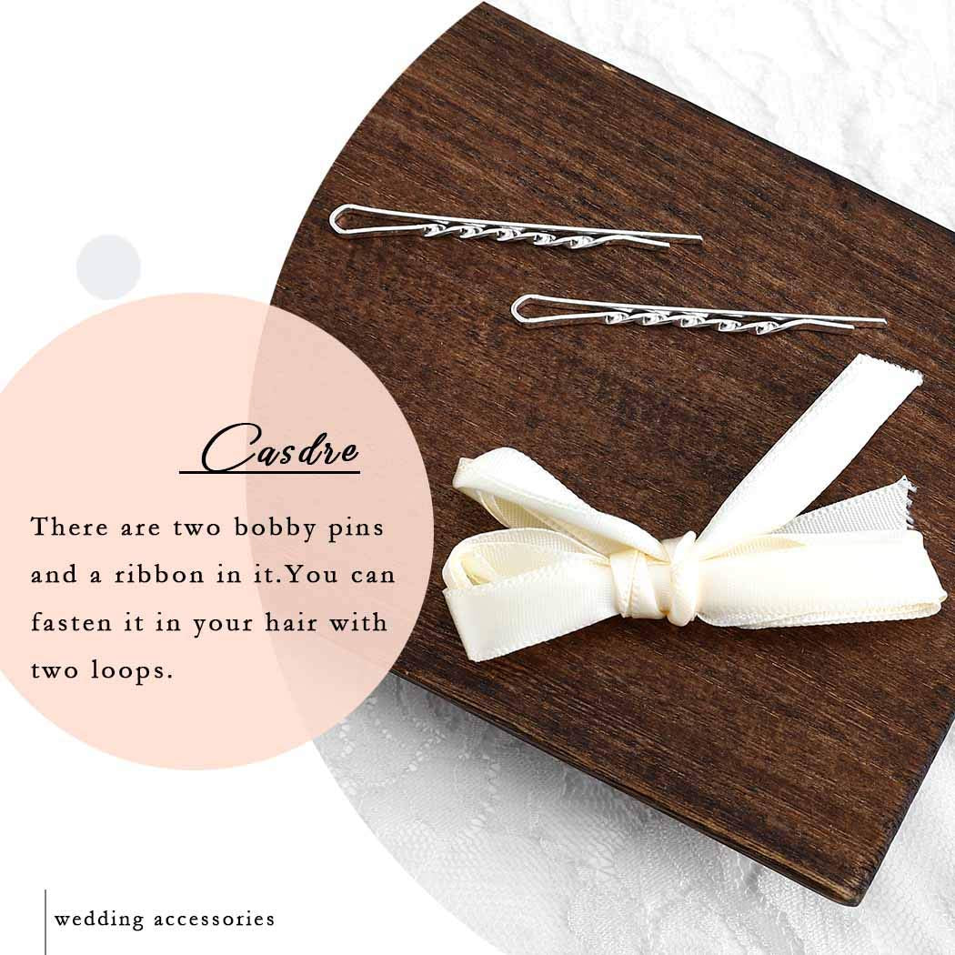 Flower Bride Wedding Hair Vine Pearl Bridal Headpiece Leaf Hair Accessories Hair Piece for Women and Girls (A Silver)