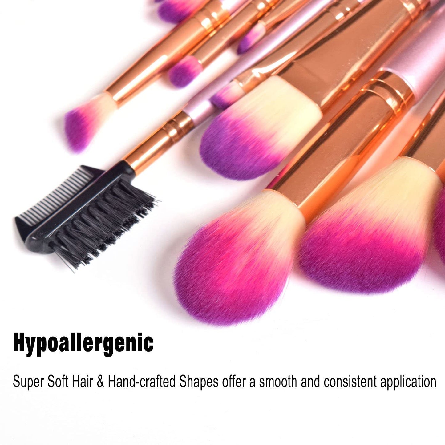 Ultimate 26-Piece Vegan Makeup Brush Set - Professional Synthetic Tools for Flawless Application