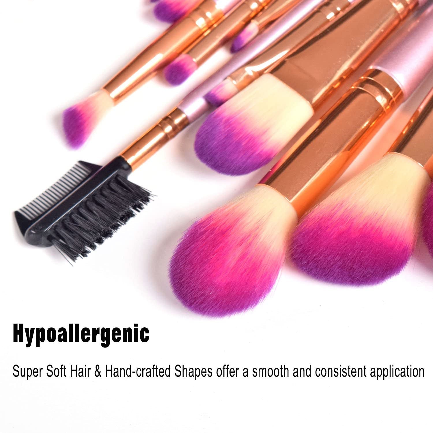 Ultimate 26-Piece Vegan Makeup Brush Set - Professional Synthetic Tools for Flawless Application