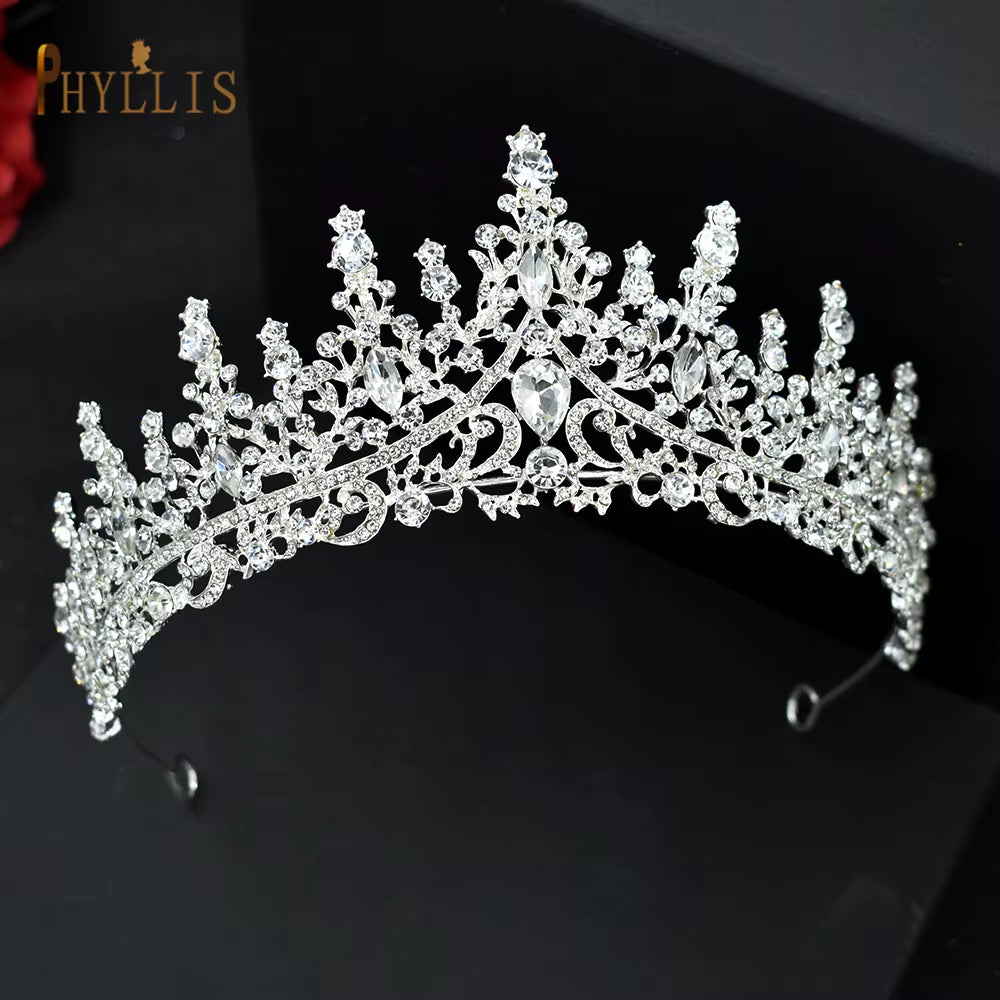 A67 Luxury Zircon Crown Bride Headwear Crystal Women Tiaras Rhinestone Wedding Headpiece Birthday Headband Pageant Hair Jewelry