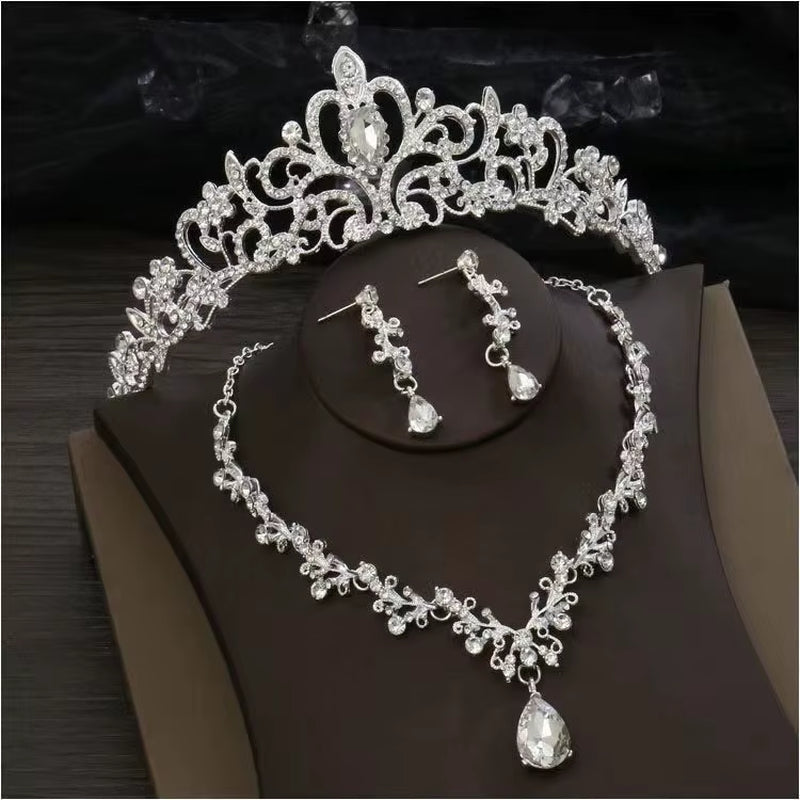 Elegant, High-End and Atmospheric Bridal Set, Headwear, Wedding Accessories, Birthday Crown and Women'S Hair Accessories