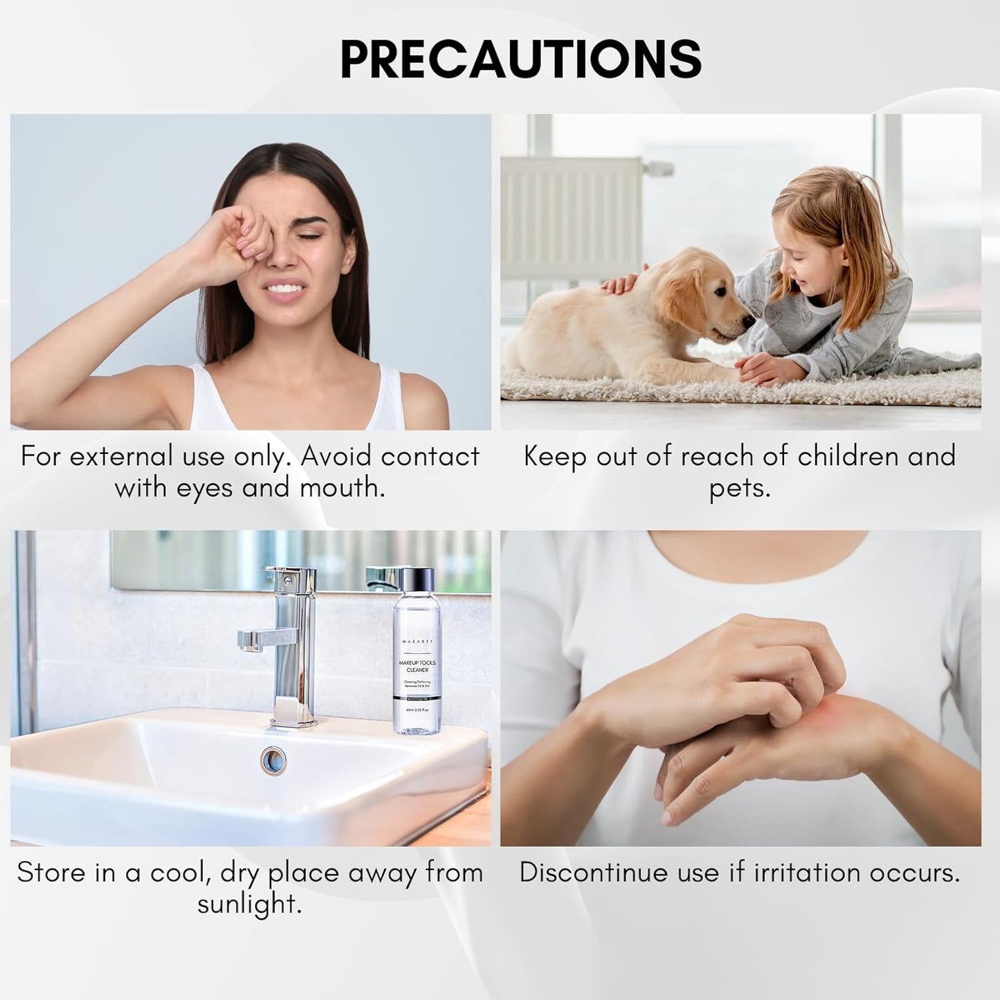 Brush Cleaner Solution: Deep Cleaning for Makeup and Nail Brushes, Sponges, and Powder Puffs, Hypoallergenic Formula, Removes Residue from Cosmetic Tools Cruelty-Free(2.02 Fl Oz)