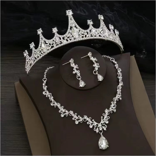 Elegant, High-End and Atmospheric Bridal Set, Headwear, Wedding Accessories, Birthday Crown and Women'S Hair Accessories