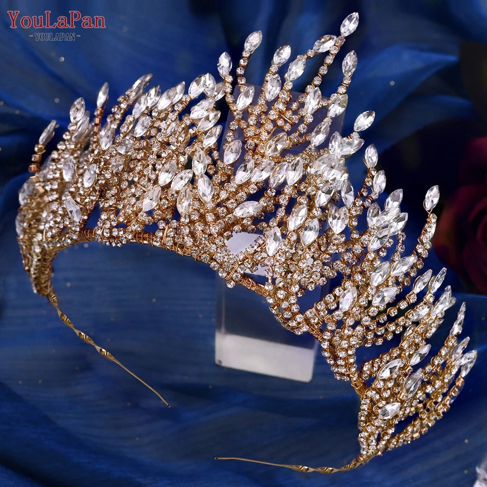 Wedding Tiara Rhinestone Headband Bridal Crown Woman Hair Ornaments Wedding Hair Accessories Brides Headdress HP374