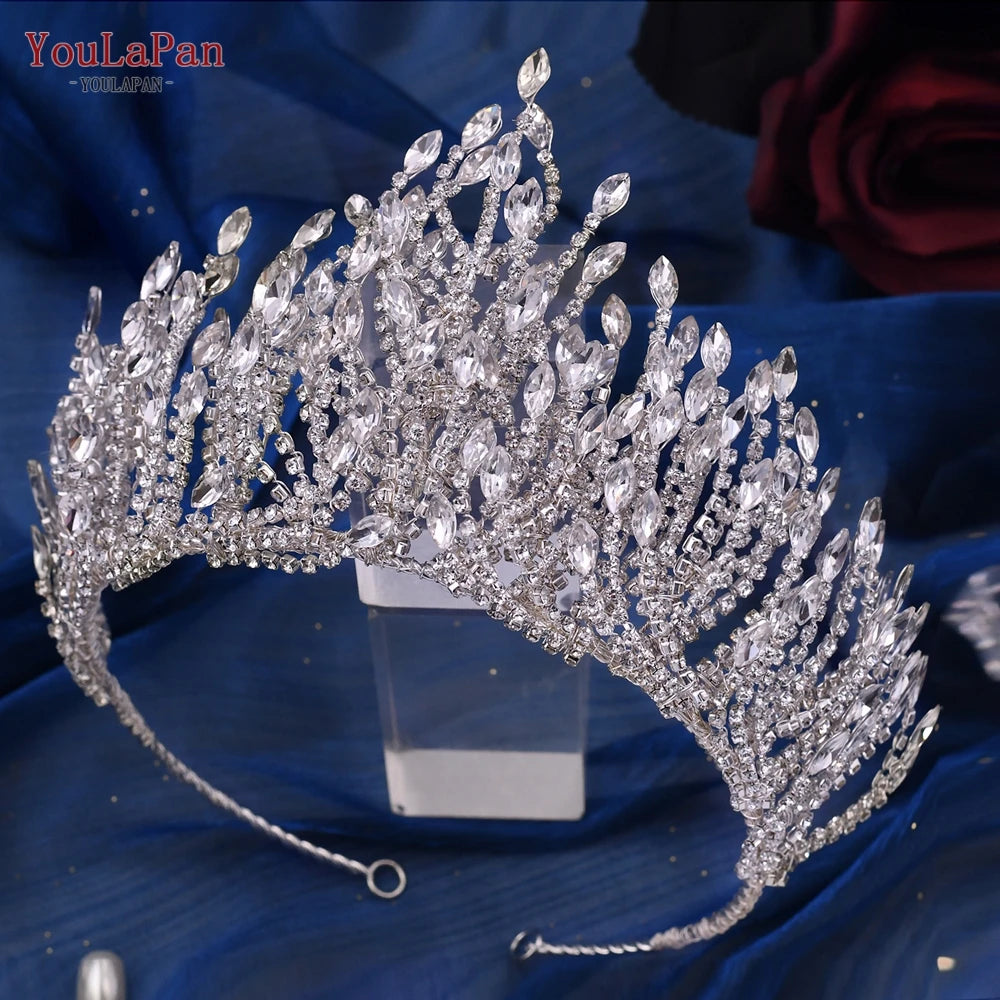 Wedding Tiara Rhinestone Headband Bridal Crown Woman Hair Ornaments Wedding Hair Accessories Brides Headdress HP374