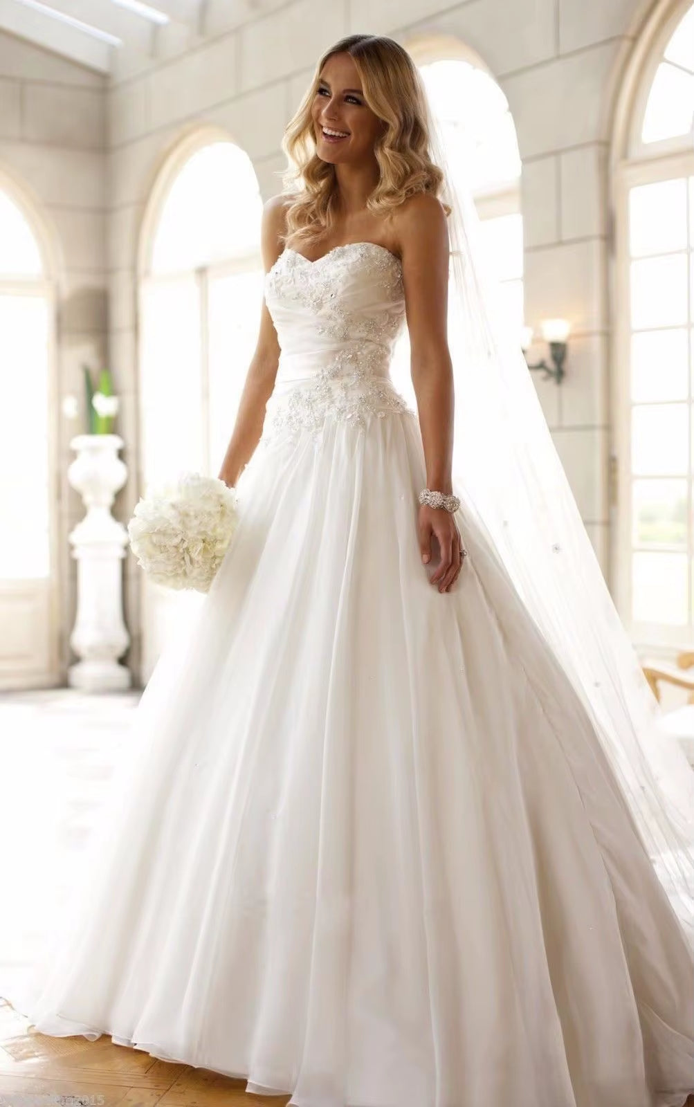 Strapless Bride Wedding Dress European and American Pregnant Princess Wedding Dress Wedding Large Size Wedding Dress