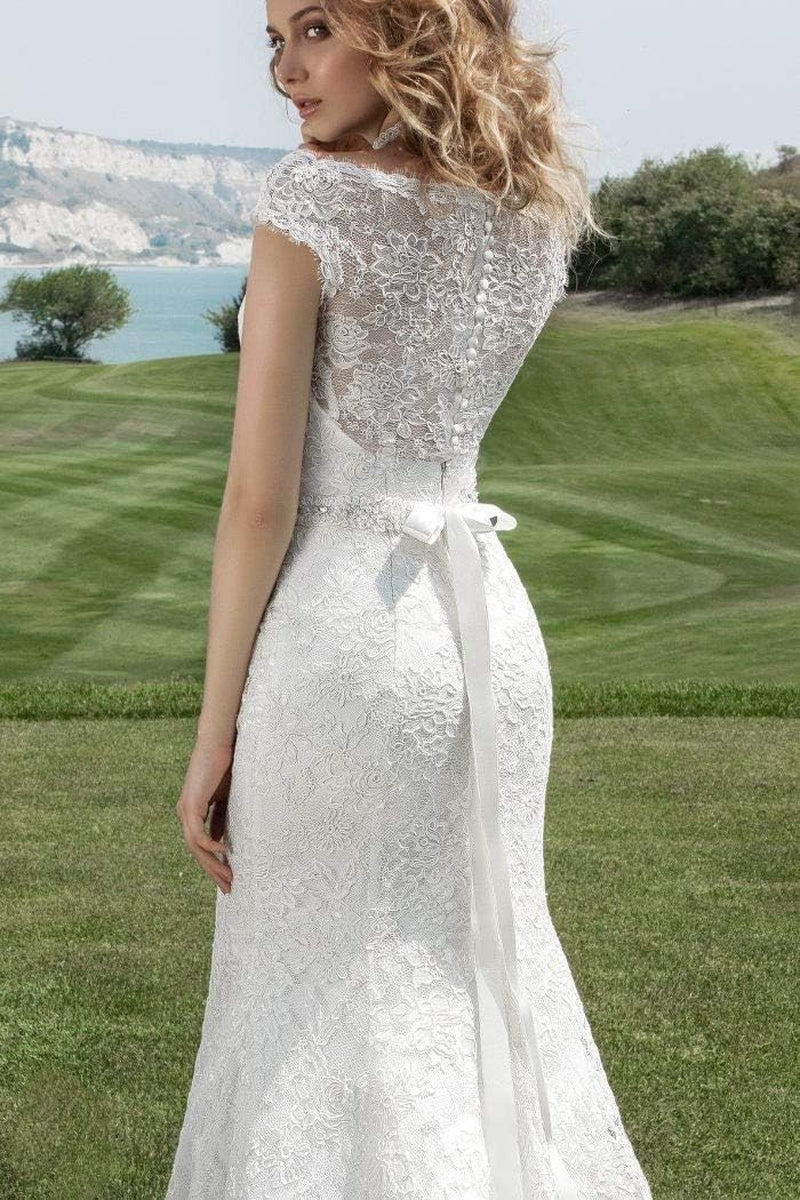 Beach Wedding Dresses for Bride 2025 Long Sleeve Lace Boho Bridal Gowns for Women WDW001