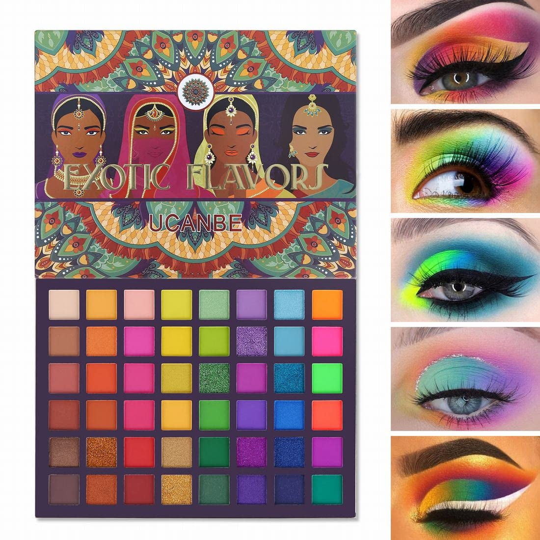 Toffee Fusion Nude Eyeshadow Palette, 48 Neutral Shades Naked Eye Shadow Makeup Pallet, High Pigmented Matte Glitter Shimmer Make up Kit for Women Girls