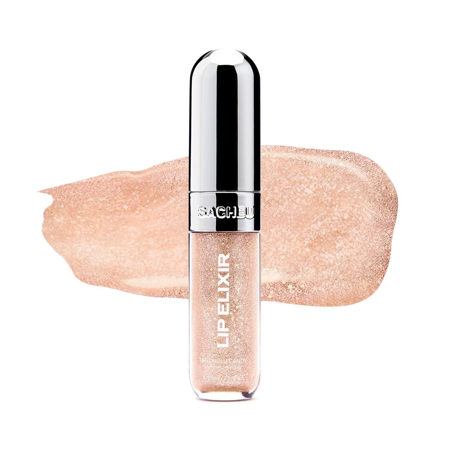 Lip Elixir Nourishing and Hydrating Lipgloss — Moisturizing Plumping Lip Gloss Enriched with Collagen, Non-Sticky Lip Color Smooth High-Shine Finish, Vegan & Cruelty-Free, Bunny Tongue (Pink)