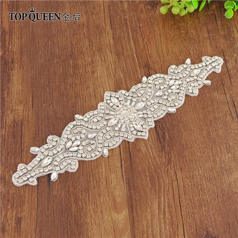 S26 Luxury Rhinestones Wedding Dresses Belt Women Crystal Applique Decoration Sparkly for Bride Waistband Bridal Sash