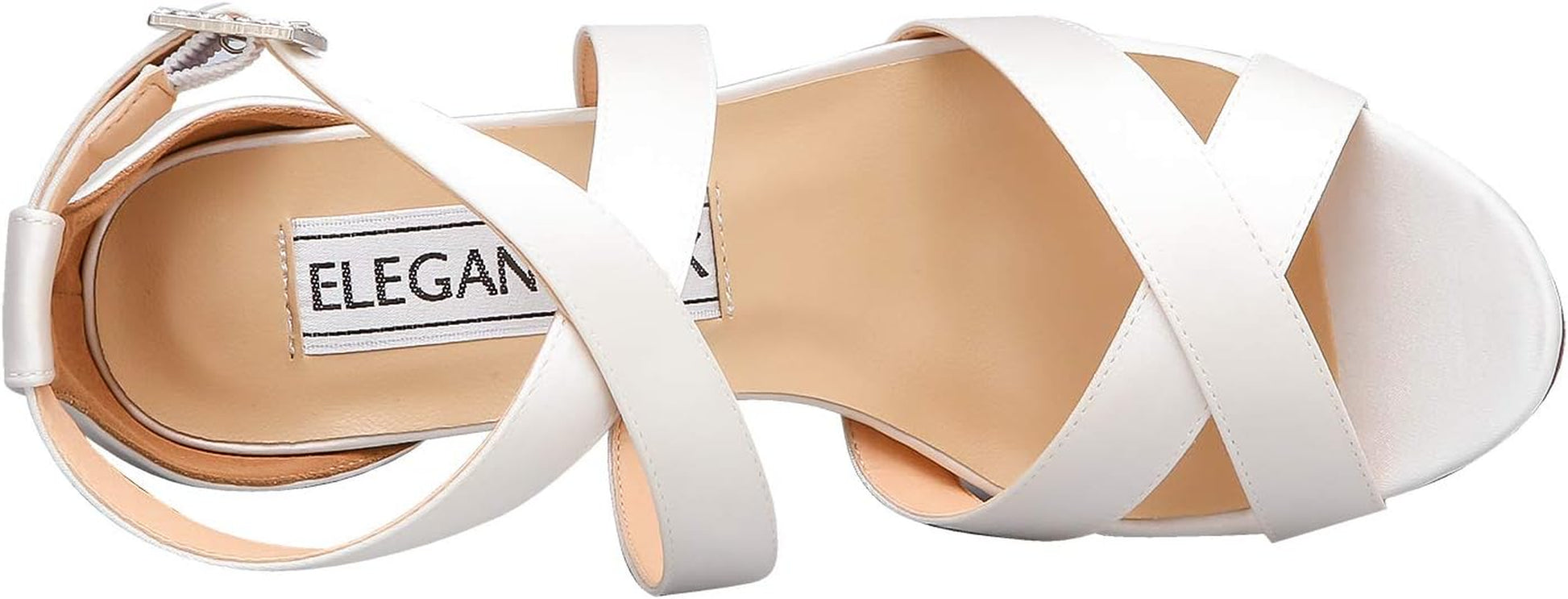 Women High Heel Shoes Open Toe Cross Strap Satin Wedding Dress Sandals