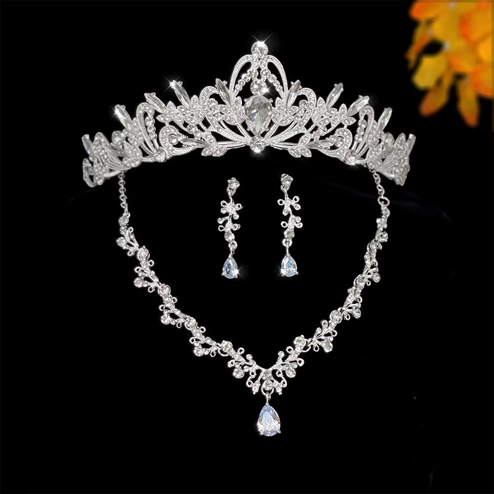 Elegant, High-End and Atmospheric Bridal Set, Headwear, Wedding Accessories, Birthday Crown and Women'S Hair Accessories