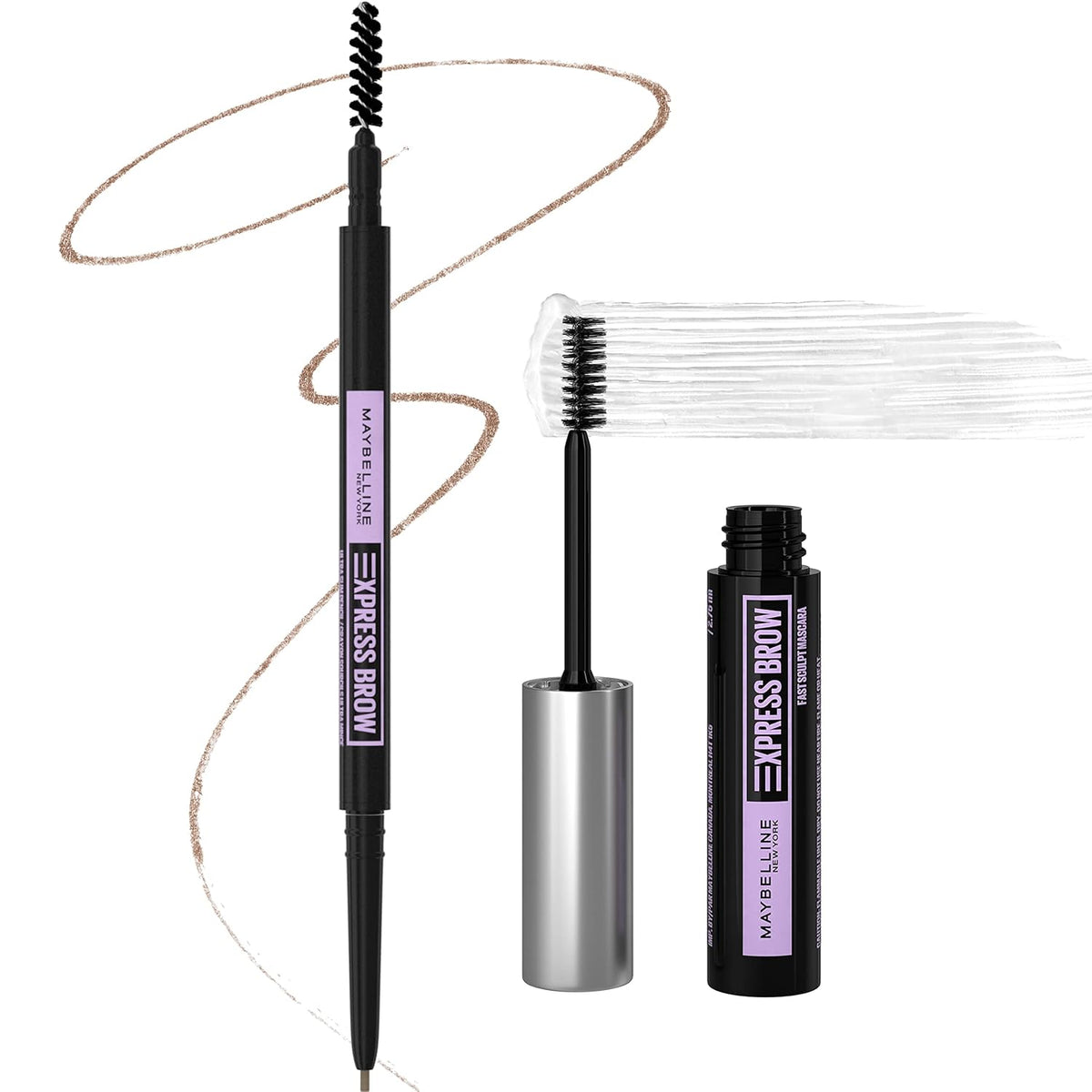 Express Brow Ultra Slim Eyebrow Makeup, Brow Pencil with Precision Tip and Spoolie for Defined Eyebrows, Soft Brown, 1 Count
