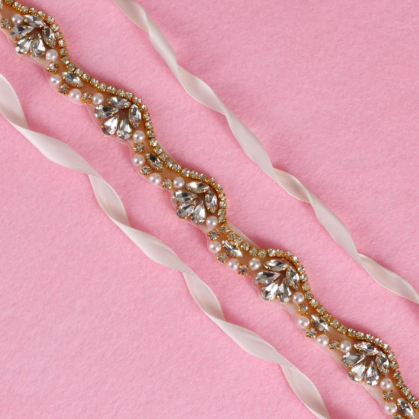 Handmade Rhinestone Wedding Belt Crystal Bridal Belt and Sashes for for Bridal Bridesmaid Gowns