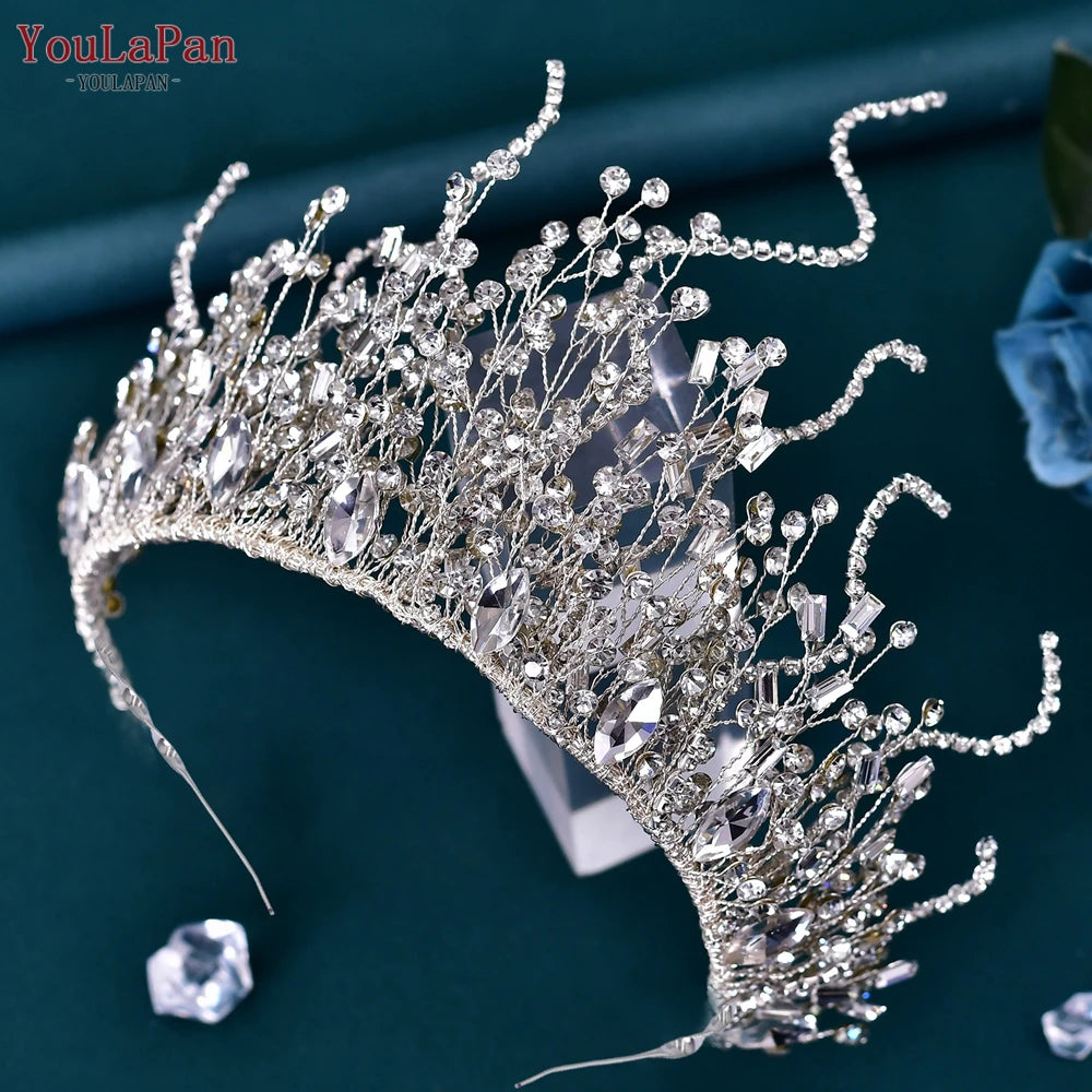 HP193 Bride Crown Bridal Tiara Wedding Hair Crown Bride Crown Bridal Wedding Hair Jewelry Princess Diadem Accessories