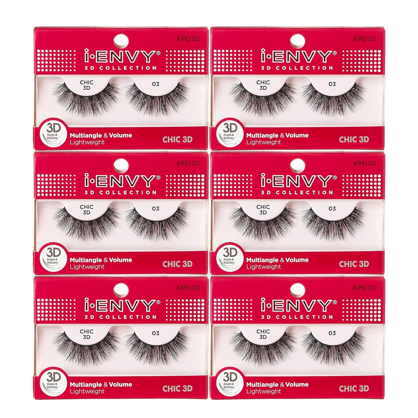 I-Envy 3D Glam Collection Multi-Angle & Volume (6 PACK, KPEI06)