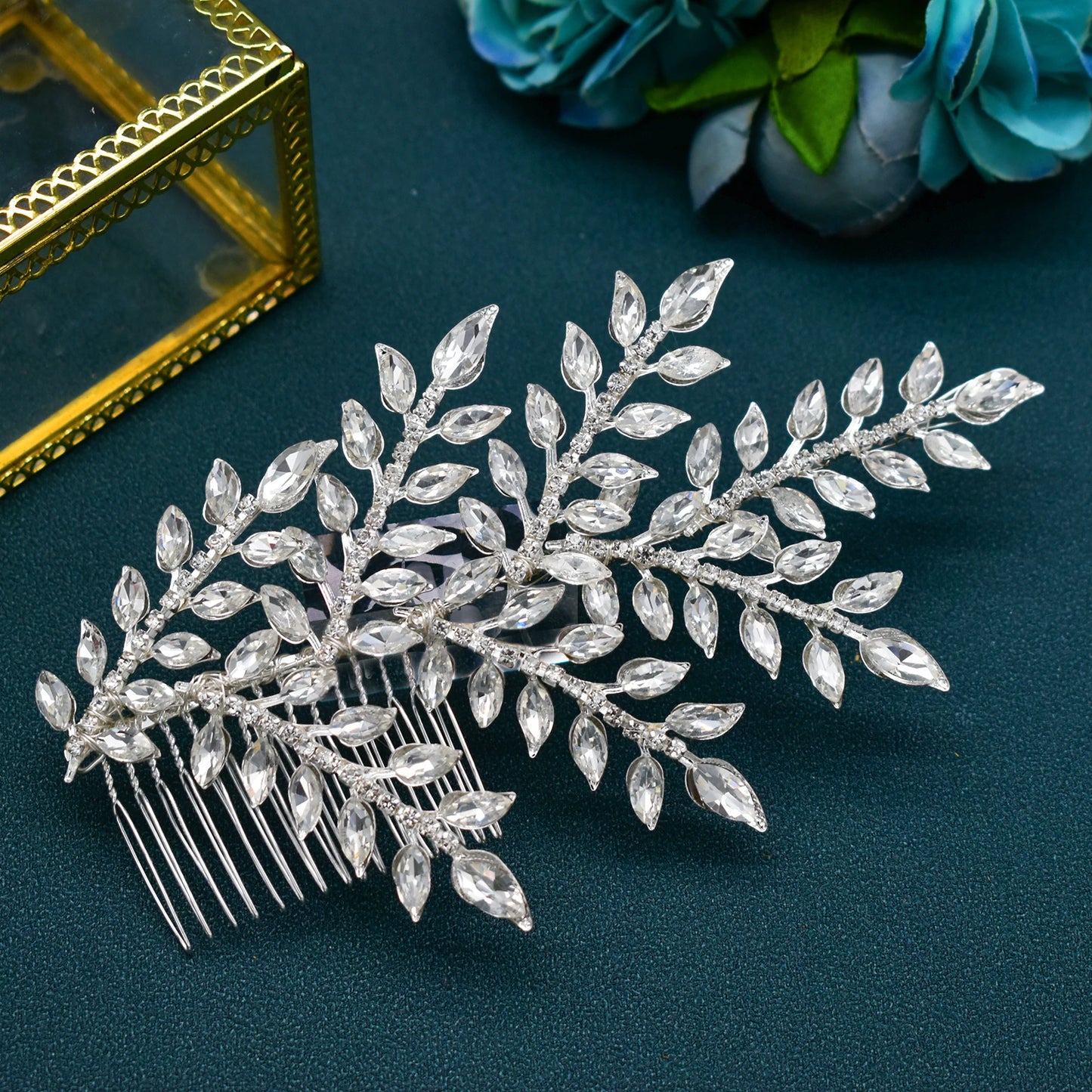 DZ061 Fashion Bride Headpiece Zircon Wedding Comb with Cubic Luxury Barrettes Hairband Wedding Hair Accessories Bridal Crowns