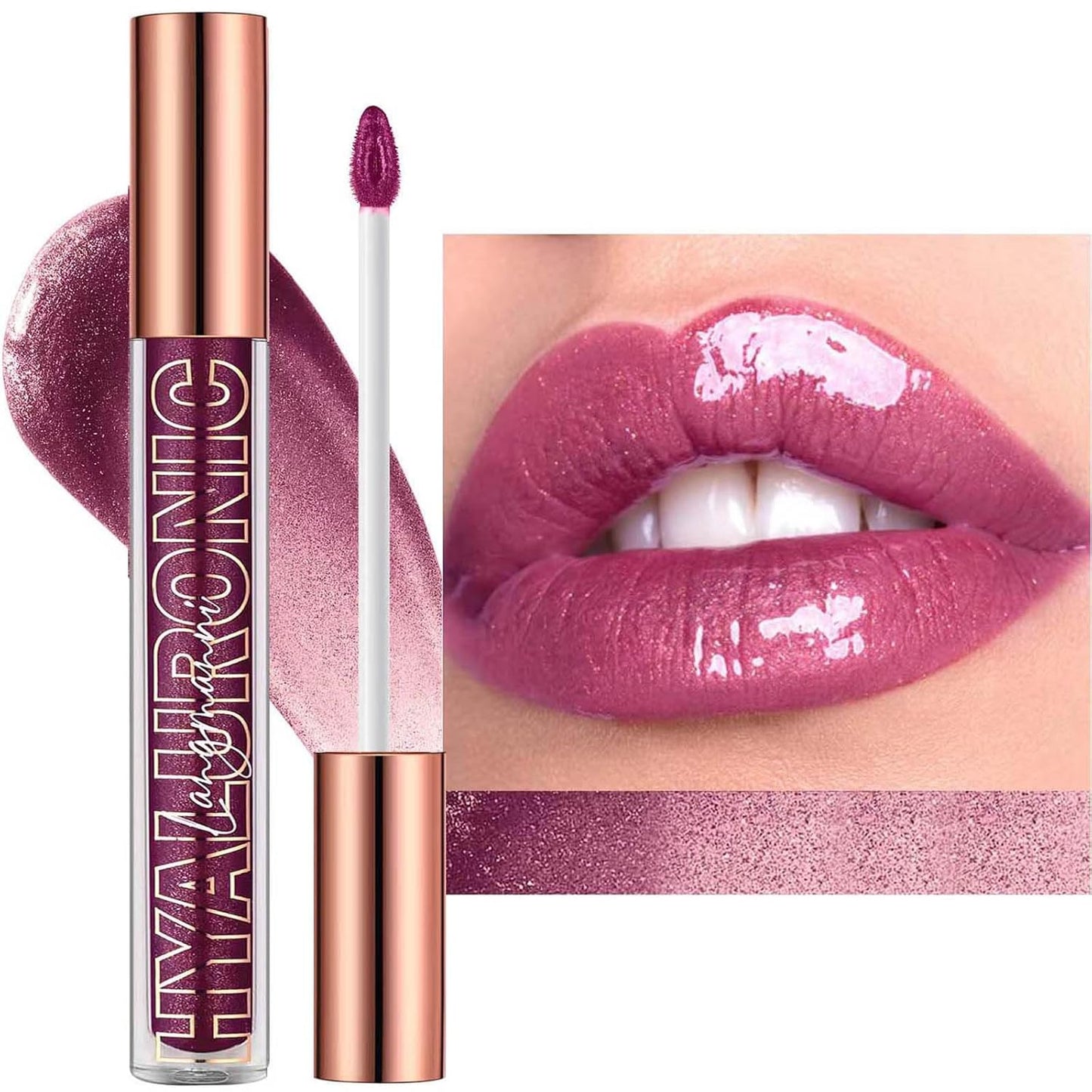 Nude Brown Lip Gloss Plumping Glitter Lip Gloss for Girls Women Lip Plumping Tinted Lipgloss High Pigment Plumper Long Lasting Moisturizing Lip Gloss Oil Shimmer Natural Lipstick Lip Liner(02#)