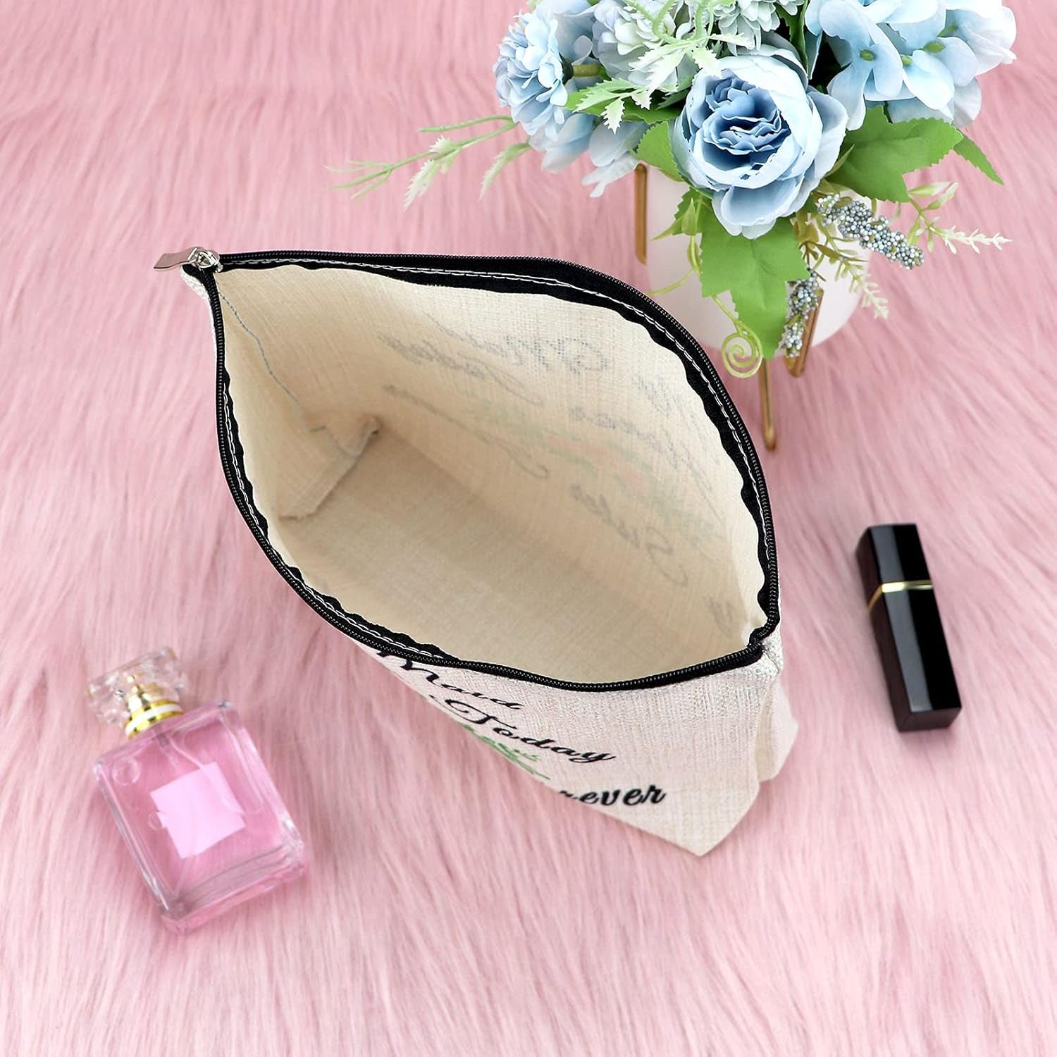 Bridesmaid Gift for Sister Makeup Bag Maid of Honor Gift Wedding Gift for Friend Bestie Cosmetic Bag Bridal Shower Gifts Wedding Party Gift Engagement Gift Travel Cosmetic Pouch Valentines Day Gift