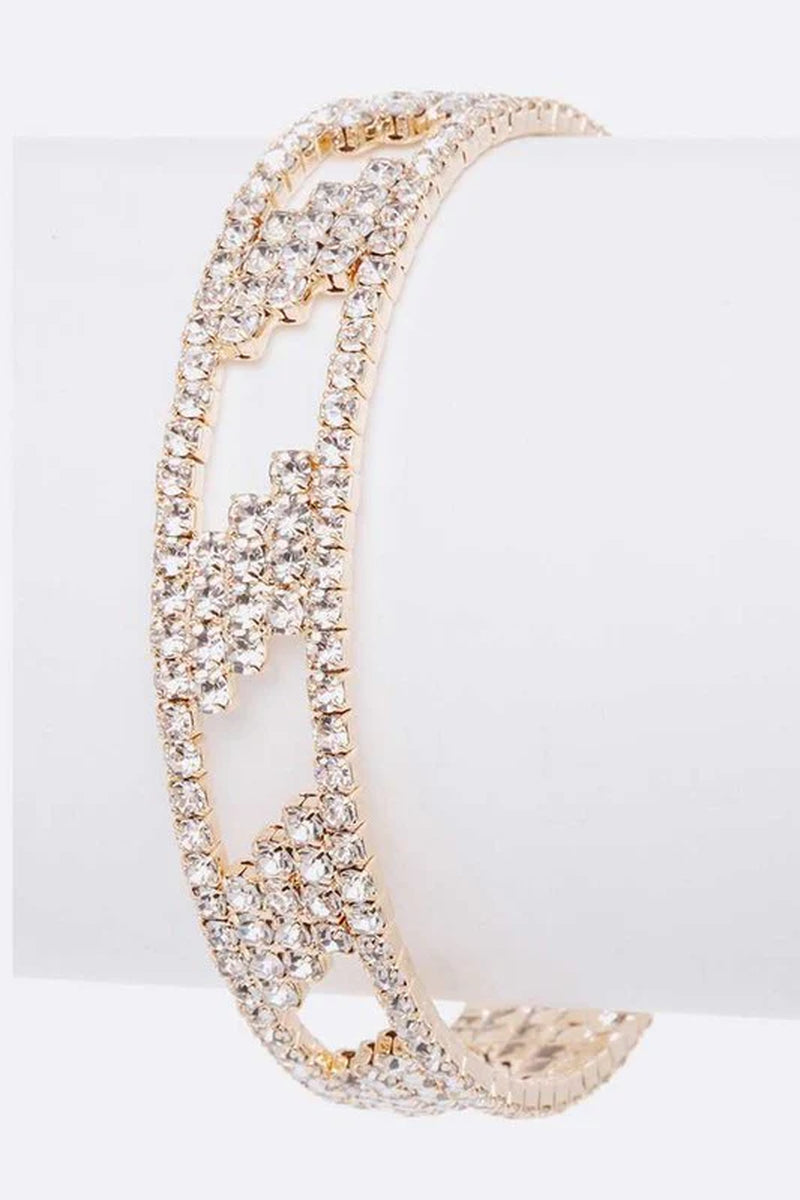 Rhinestone Bridal Open Cuff