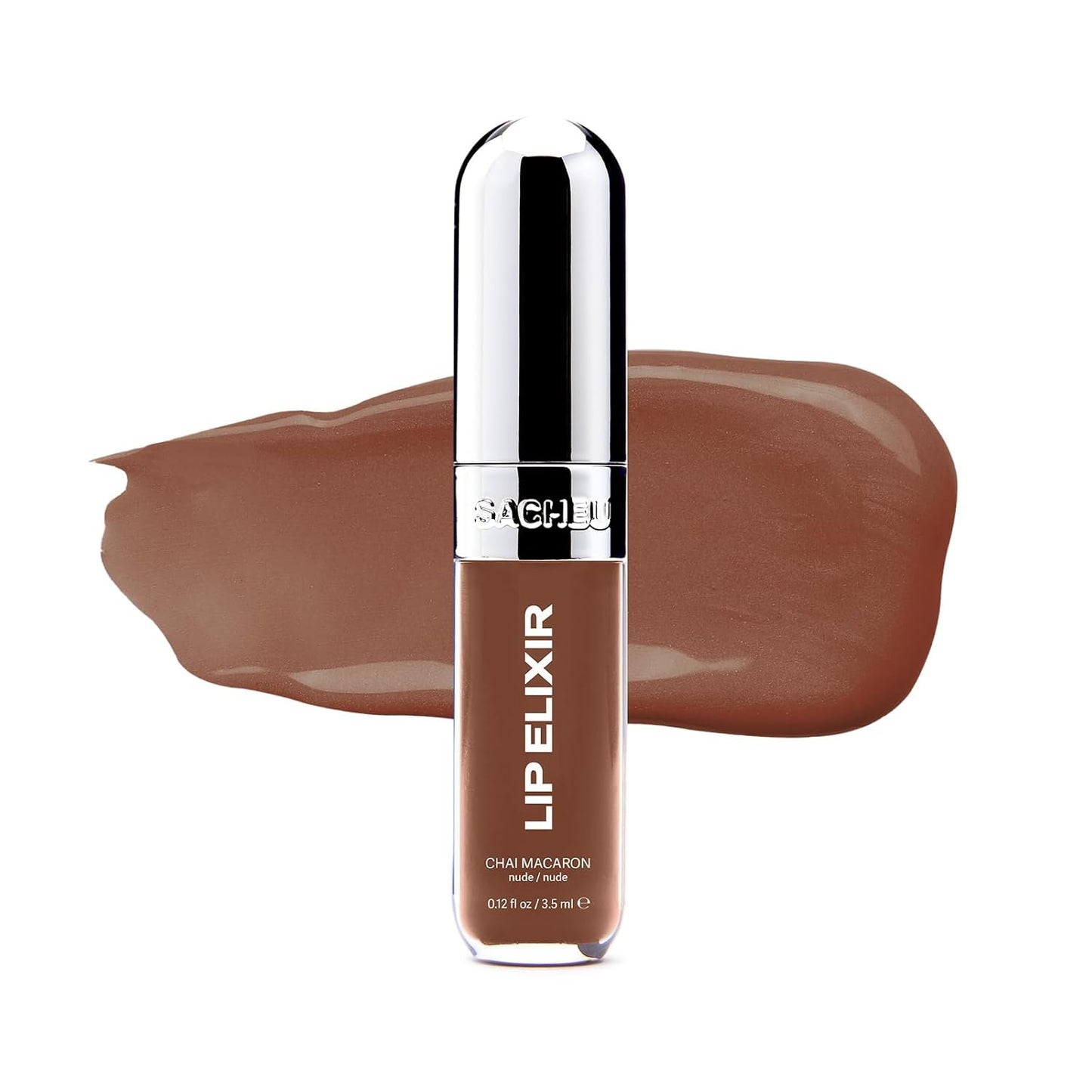 Lip Elixir Nourishing and Hydrating Lipgloss — Moisturizing Plumping Lip Gloss Enriched with Collagen, Non-Sticky Lip Color Smooth High-Shine Finish, Vegan & Cruelty-Free, Bunny Tongue (Pink)