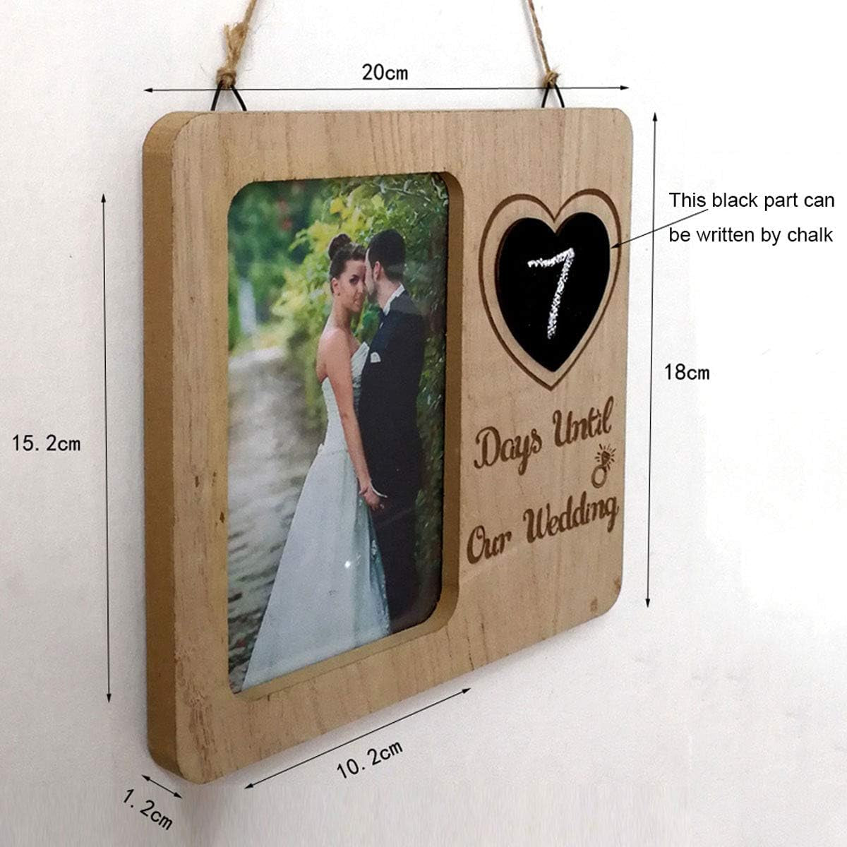 Wedding Countdown Photo Frame Personalized Countdown Calendar Engagement Gift Bridal Shower Gift for 6X4Inch Photo