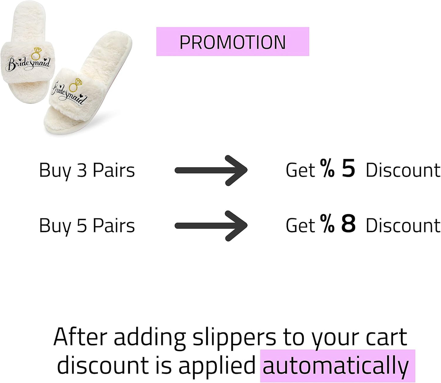 Women’S Bridesmaid Slippers Bride Slippers for Wedding Day Bride Gifts for Her Engagement Gifts for Women Wedding Slippers Bridal Shower Gifts for Bride to Be Gifts for Her