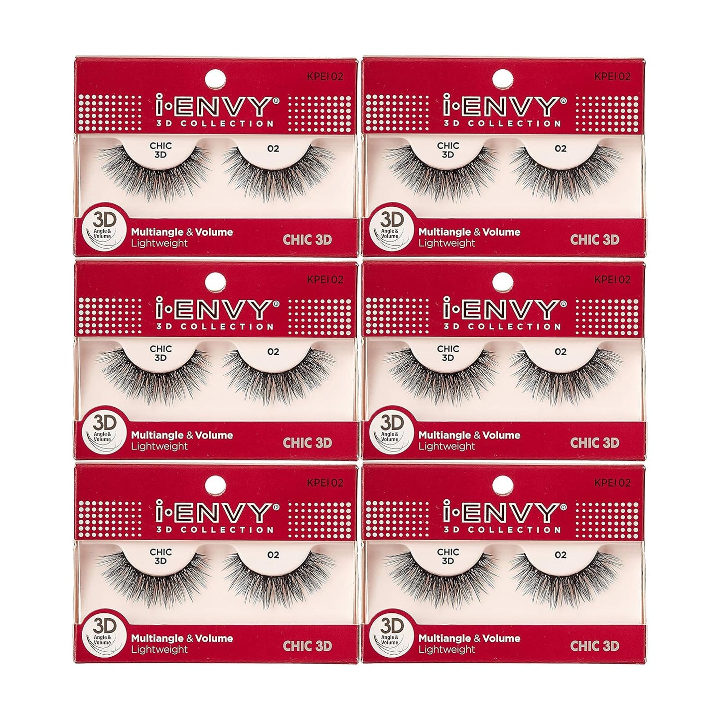 I-Envy 3D Glam Collection Multi-Angle & Volume (6 PACK, KPEI06)