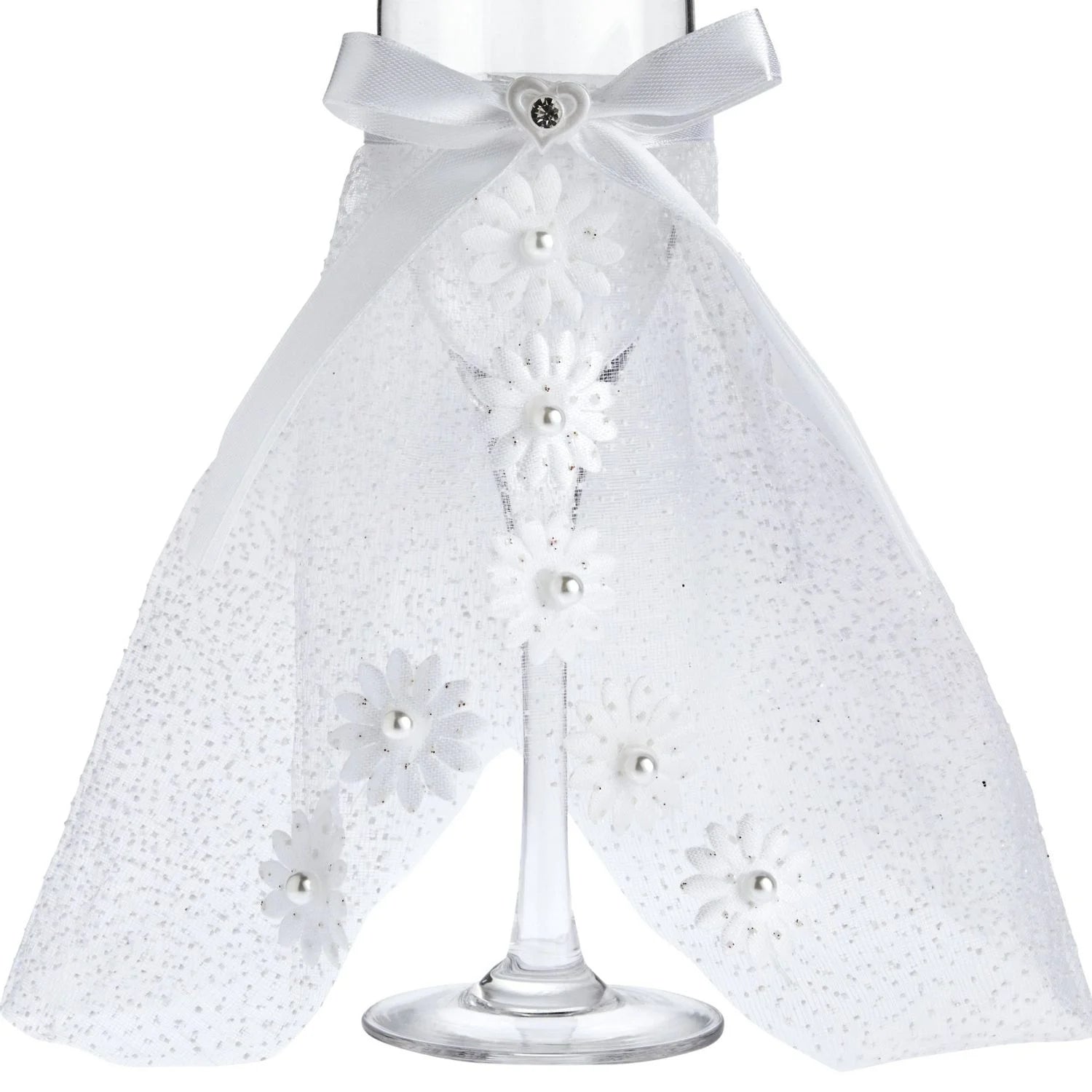 Set of 2 Wedding Champagne Glasses for Bride and Groom Toast, Wedding Decorations, Engagement, Bridal Shower Gifts