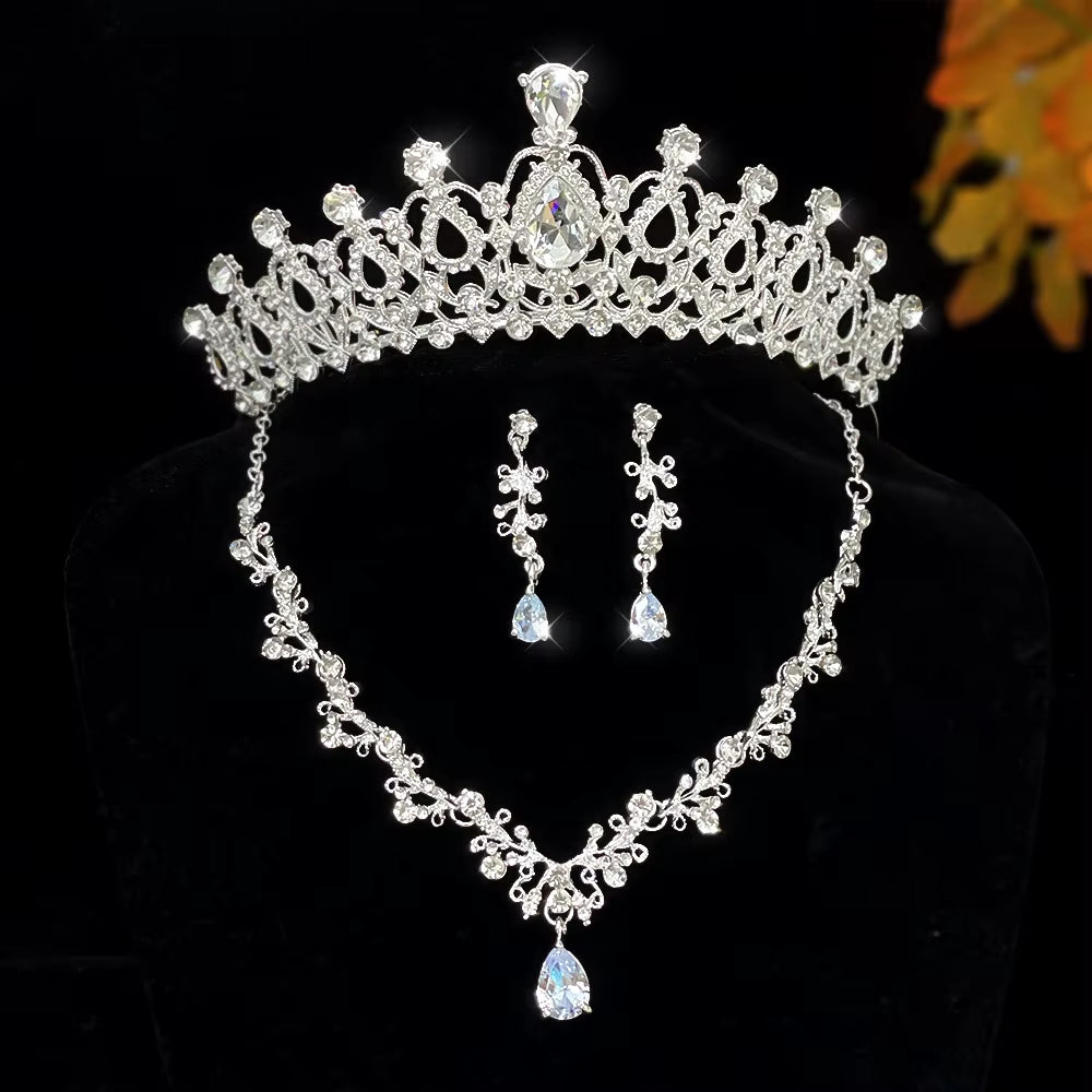 Elegant, High-End and Atmospheric Bridal Set, Headwear, Wedding Accessories, Birthday Crown and Women'S Hair Accessories
