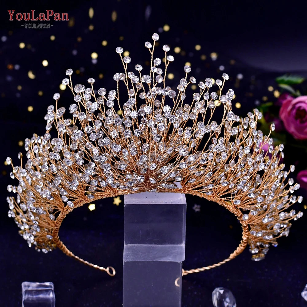 HP193 Bride Crown Bridal Tiara Wedding Hair Crown Bride Crown Bridal Wedding Hair Jewelry Princess Diadem Accessories