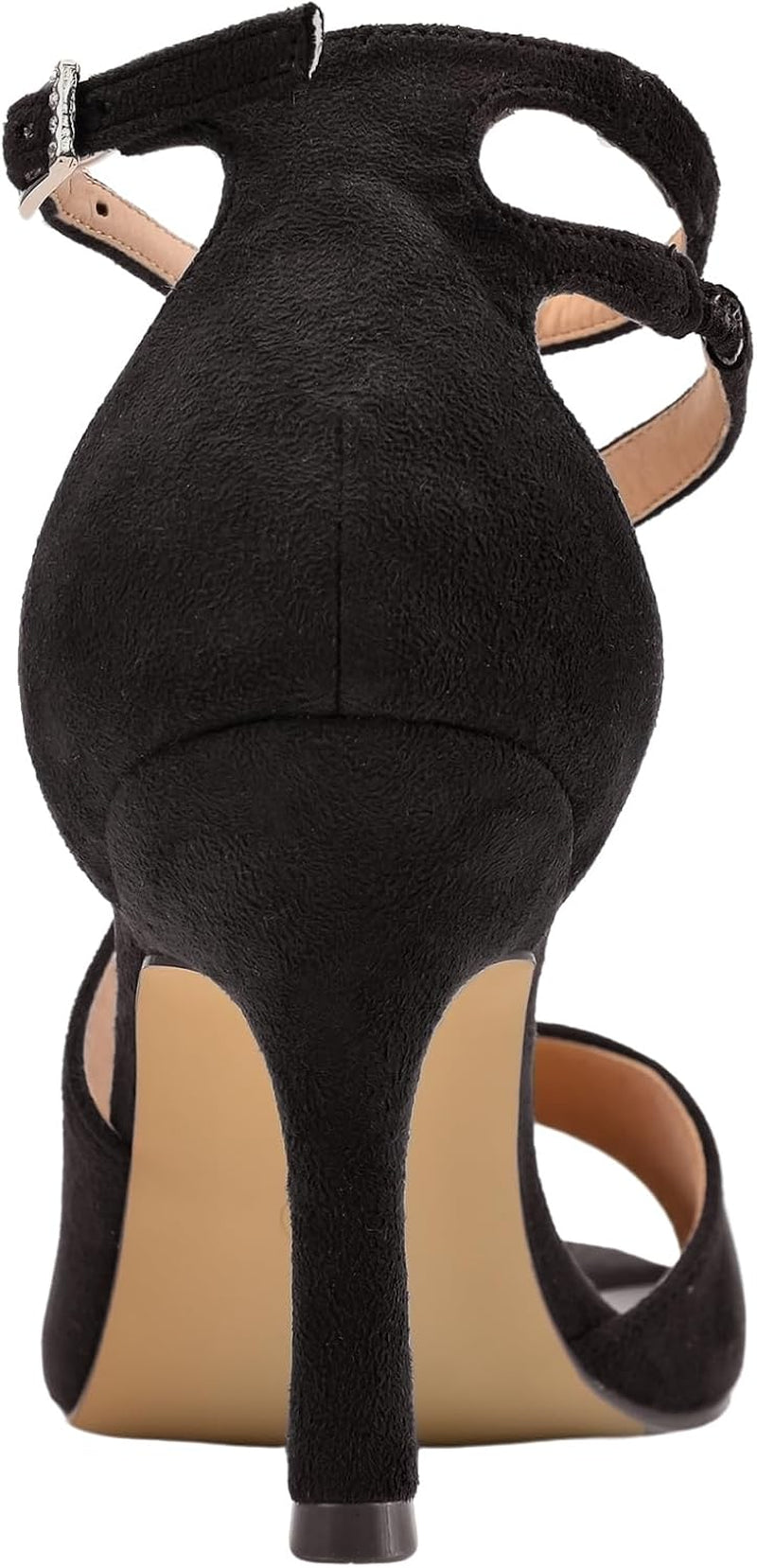 Sandals for Women Peep Toe High Heels Cross Strappy Wedding Evening Dress Shoes Buckle Stain