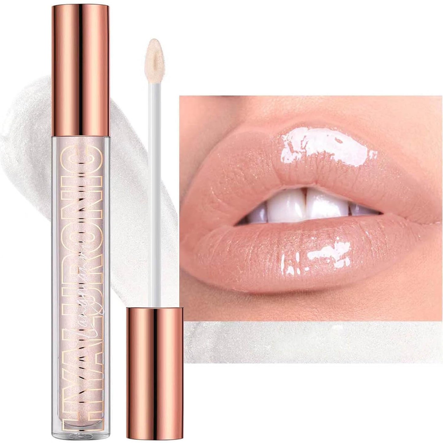 Nude Brown Lip Gloss Plumping Glitter Lip Gloss for Girls Women Lip Plumping Tinted Lipgloss High Pigment Plumper Long Lasting Moisturizing Lip Gloss Oil Shimmer Natural Lipstick Lip Liner(02#)