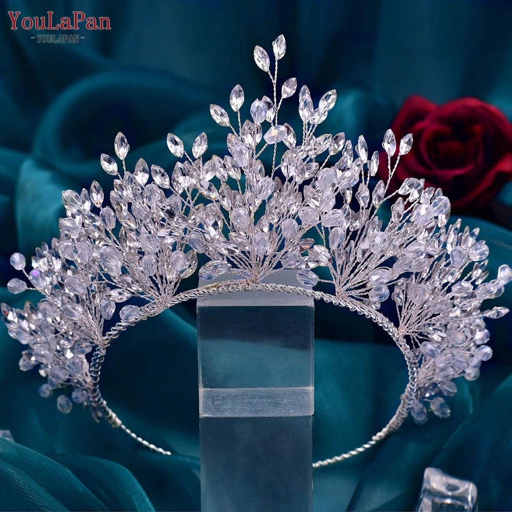 Wedding Tiara Rhinestone Headband Bridal Crown Woman Hair Ornaments Wedding Hair Accessories Brides Headdress HP374