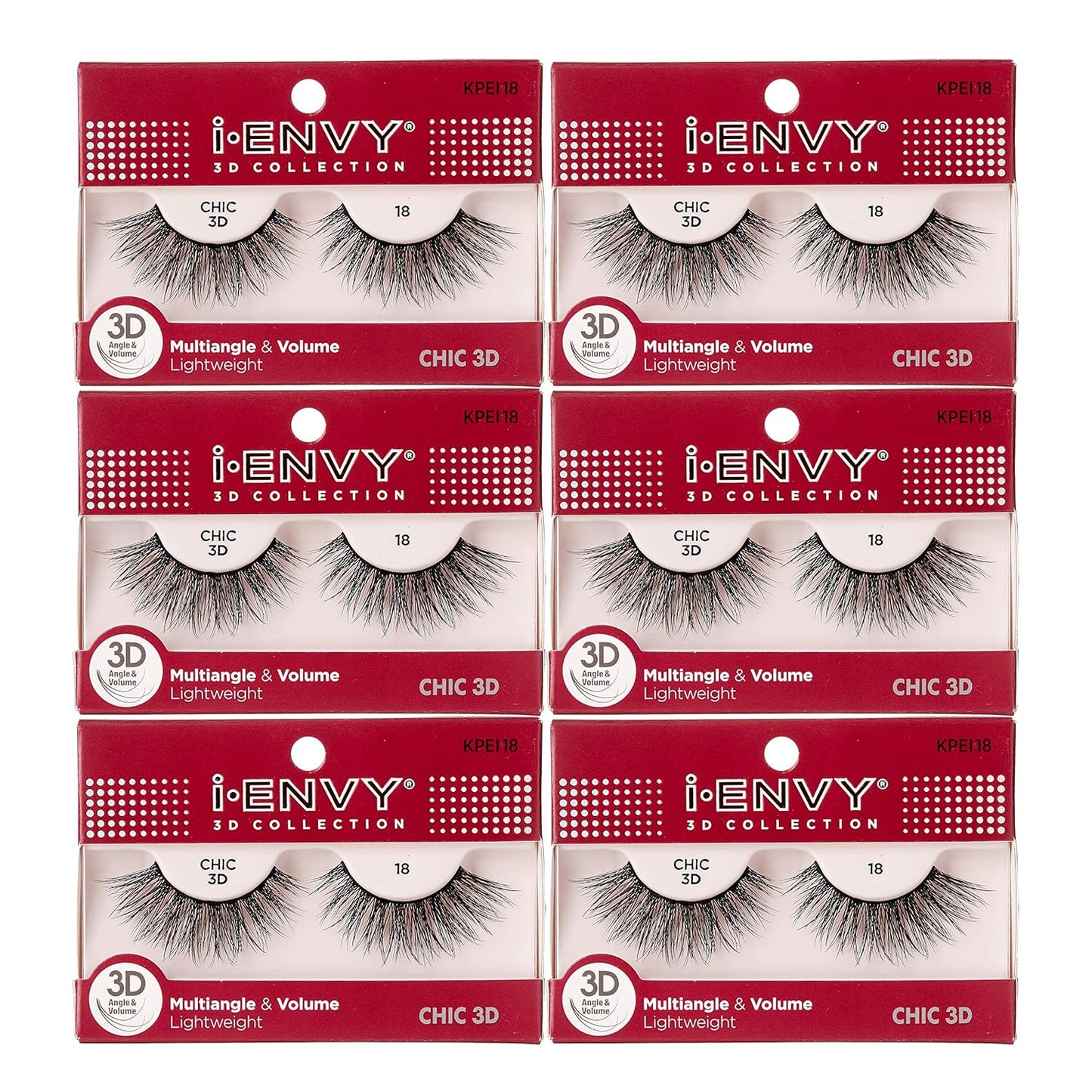 I-Envy 3D Glam Collection Multi-Angle & Volume (6 PACK, KPEI06)