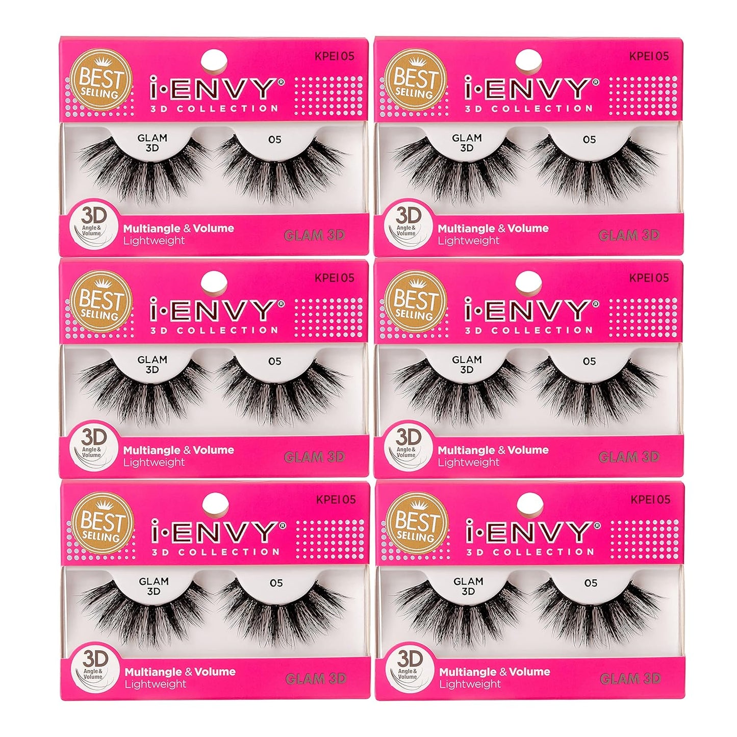 I-Envy 3D Glam Collection Multi-Angle & Volume (6 PACK, KPEI06)